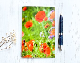 Poppyfield, France, Blank Greeting Card, Fine Art Photograph by SarahFrippMorris