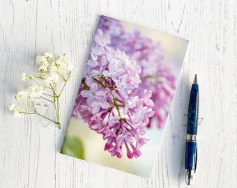 Lilac Blank Greeting Card, Fine Art Photograph by SarahFrippMorris