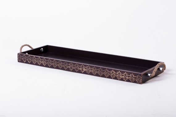 Wooden tray Table decor Farmhouse decor Tray with handles Table tray Decor tray Home decor Wood serving tray Housewarming gift Fireplace