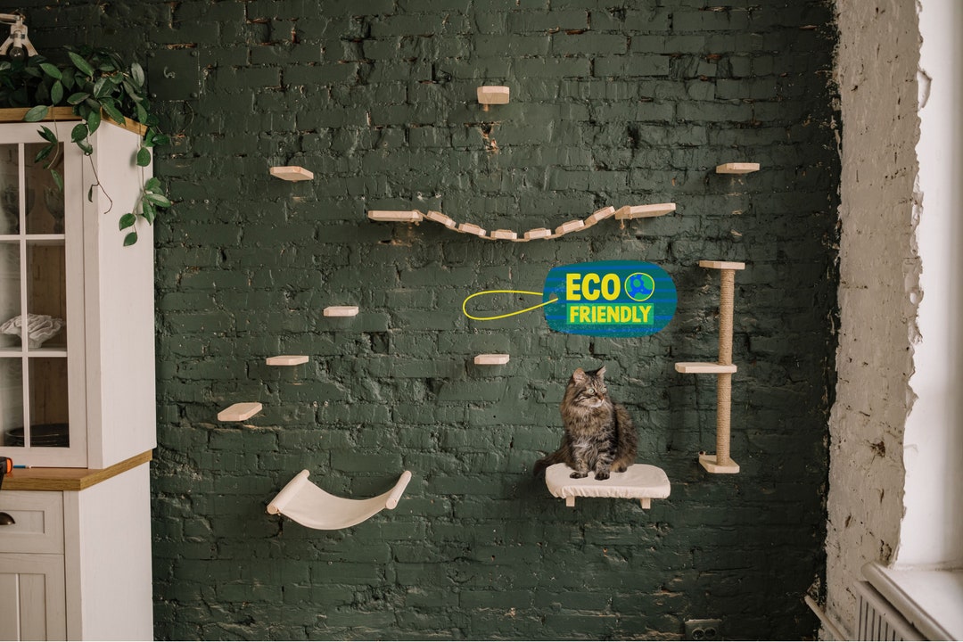 Floating Shelves Cat Wall Furniture Post Cat Playground Etsy