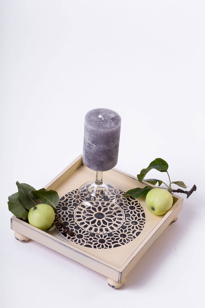 Moroccan|style Wooden|tray Decor|tray Table|decor Farmhouse|decor Women|gift Girlfriend|gift Gift|for|sister Gift|for|her Romantic|gift