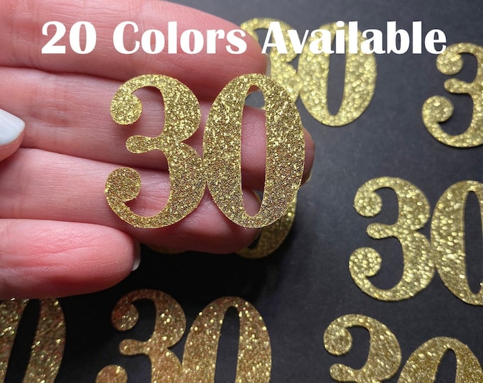 Featured listing image: 30th Birthday confetti  (1 inch ) Adult Party Glitter 30th Birthday Party Decorations number confetti age 30 birthday party