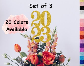 2023 Party Decorations   2023 Centerpiece for New Years , Graduation ( ANY YEAR) 5 inches tall All Years Available  Glitter Decorations