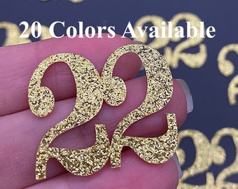 22nd Birthday confetti  (1 inch ) number 22nd Glitter Confetti Party Decorations number 22 confetti age 22 (20 COLORS AVAILABLE)