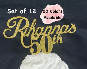 Personalized Cake topper Any name Any age Birthday Cake Topper Birthday Party Decoration Cake Topper Happy  Birthday Cupcake Topper