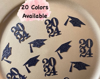 class of 2025   Graduation Confetti (SET OF 50) Graduate Name with Cap and Year Confetti (20 Colors Available )