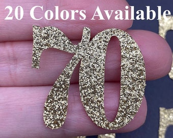 70th Birthday confetti  (1 inch ) Adult Party Glitter 70th Birthday Party Decorations number confetti age 70 birthday party