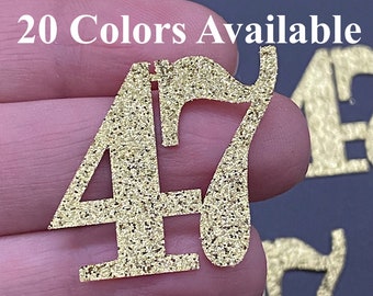 47th Birthday confetti  (1 inch) Adult Party Glitter Birthday Party Decorations number confetti age 47 birthday party decorations