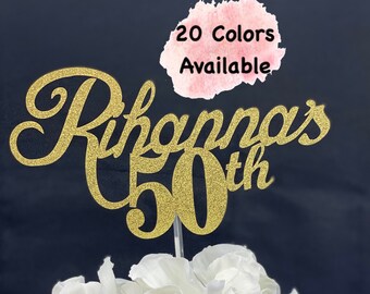 Personalized Cake topper Any name Any age Birthday Cake Topper Birthday Party Decoration Cake Topper Happy  Birthday Cupcake Topper