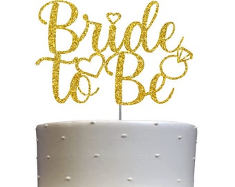 Bride To Be Cake Topper, Engagement Party Decorations Ideas, Bridal Shower, Bachelorette, Premium Quality Decoration DOUBLE SIDE GLITTER
