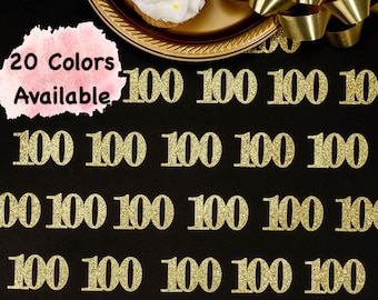 100th Birthday confetti   Adult Party Favors 100th Anniversary Decorations Party Decorations Number 100 Number Cutout  100