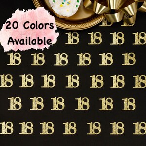 18th Birthday Confetti Party Favors 18th Anniversary Decorations Party ...