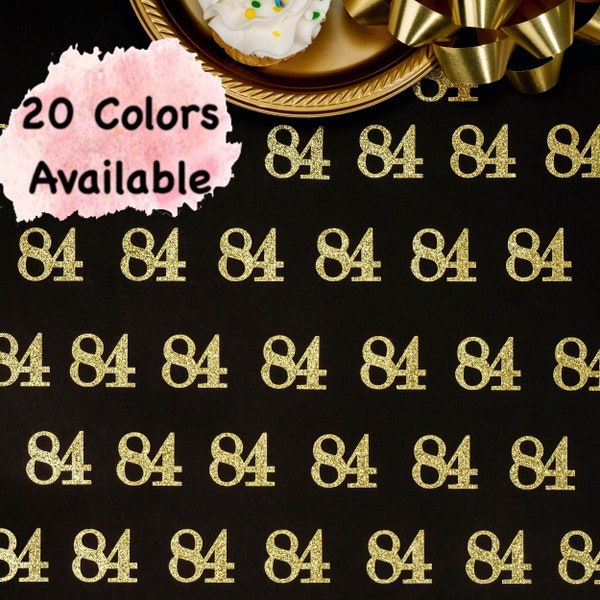 84th Birthday Confetti  (1 inch ) Party Glitter 84th Birthday Party Decorations age 84 number confetti  birthday party (20 Colors Available)