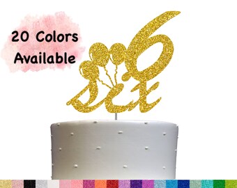 6th Birthday Cake Topper | Number Six Cake Topper | 6th Birthday Party Decorations | Age 6 Milestone Celebration | Birthday Party Supplies