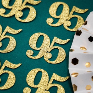 95th Birthday Confetti   Party Favors 95th Anniversary Decorations Party Decorations Number 95 Number Cutout   (20 Colors Available)