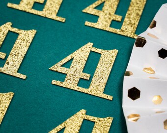 41st Birthday Confetti   Party Favors 41st Anniversary Decorations Party Decorations Number 41 Number Cutout   (20 Colors Available)