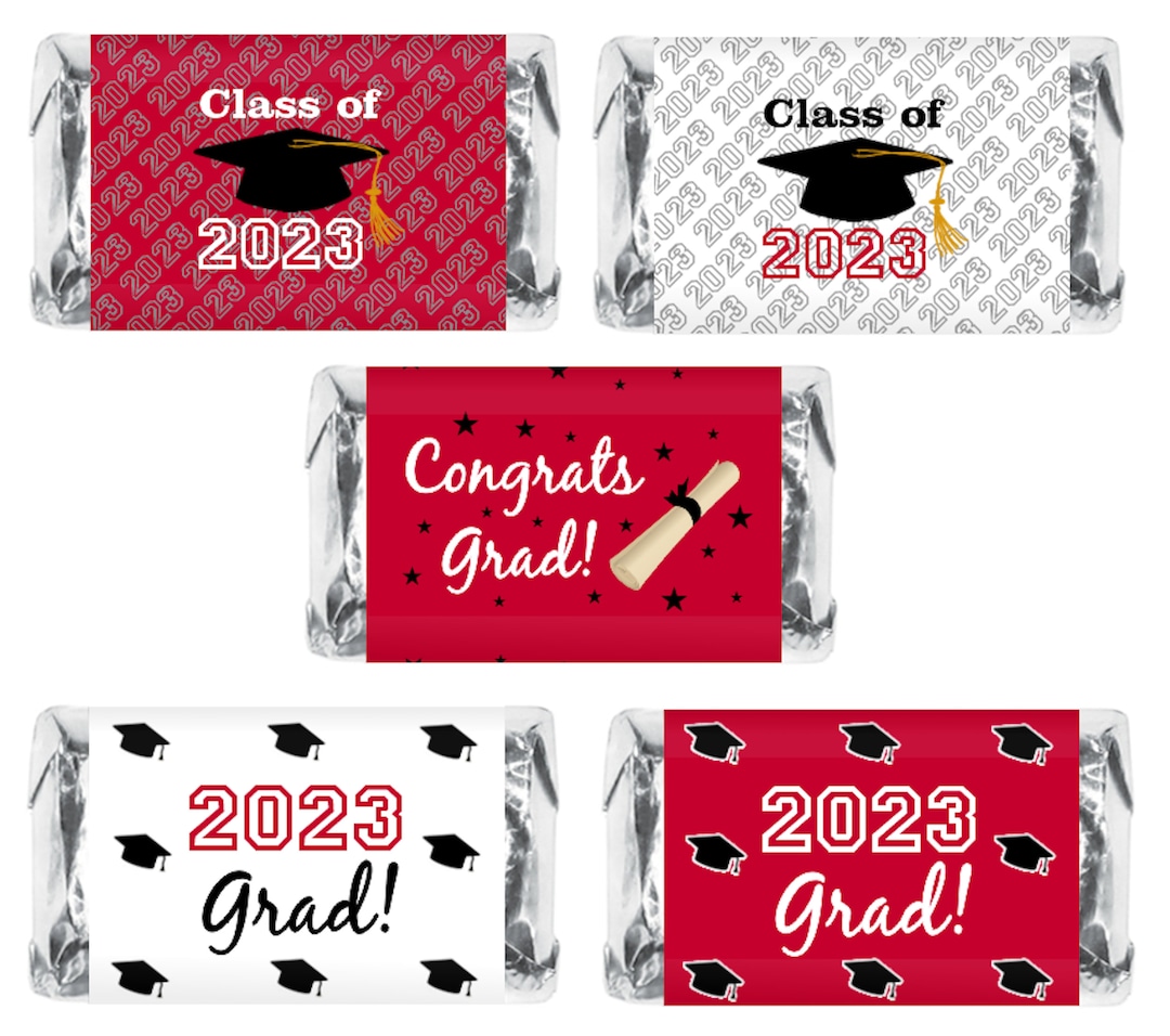 Class of 2025 Graduation Party Favor Miniatures Candy Bar Wrapper (set