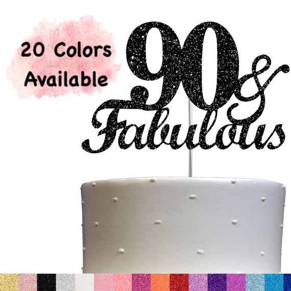 Happy 90Th Birthday Décoration Gâteau D'Anniversaire 90 Ans Cake Topper