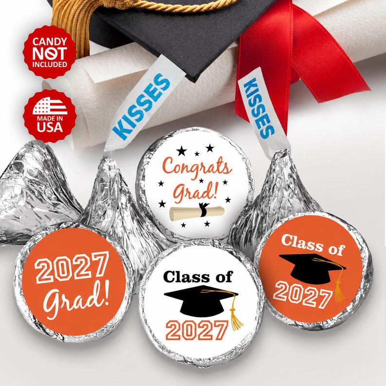 Class of 2027 Graduation Party Favors (SET of 216 Stickers ) (candy Not ...