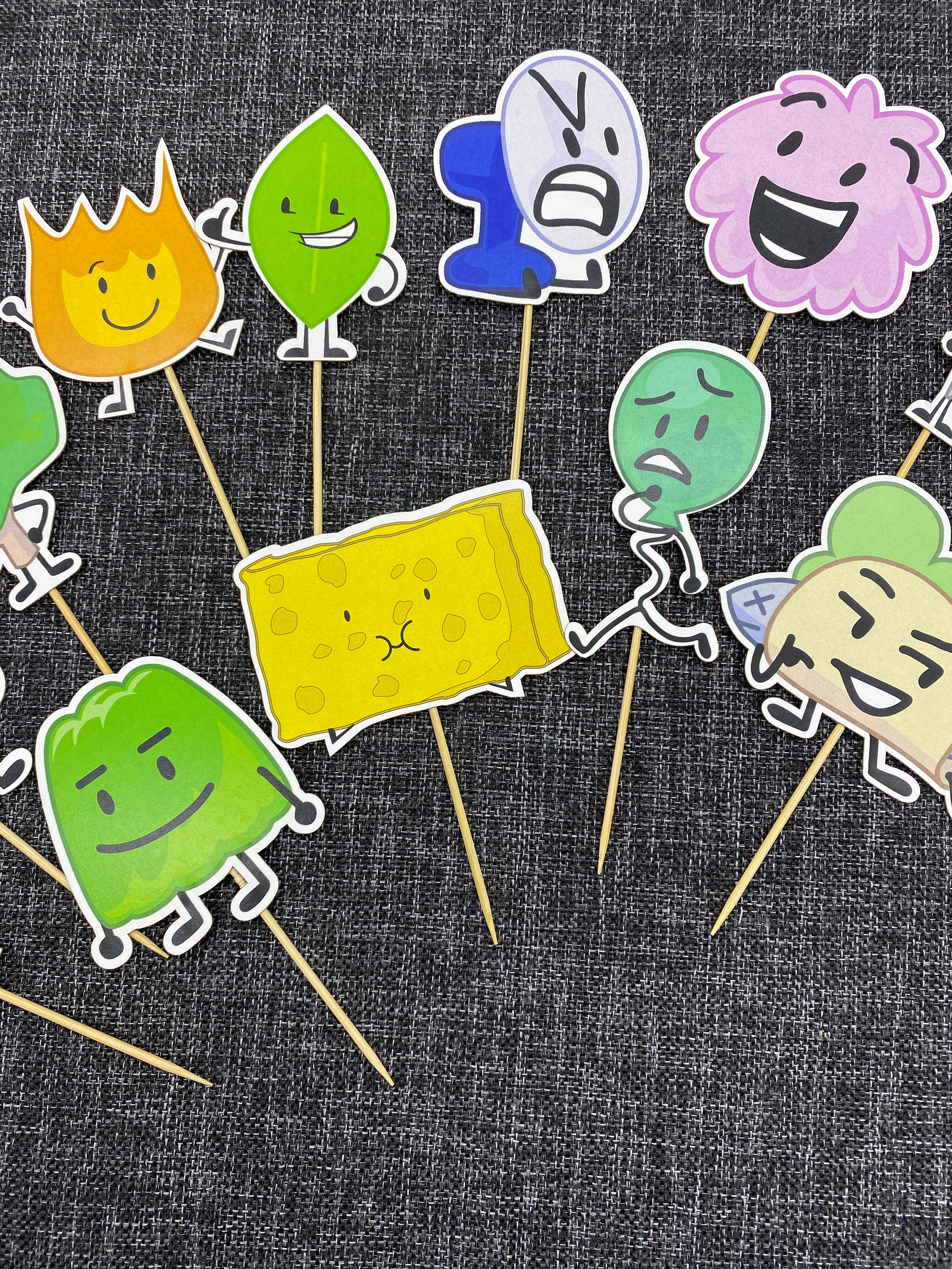 BFDI Cupcake Toppers Random Lot BFB Characters - Portugal