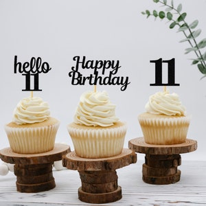 11th Birthday Cupcake Toppers Printable