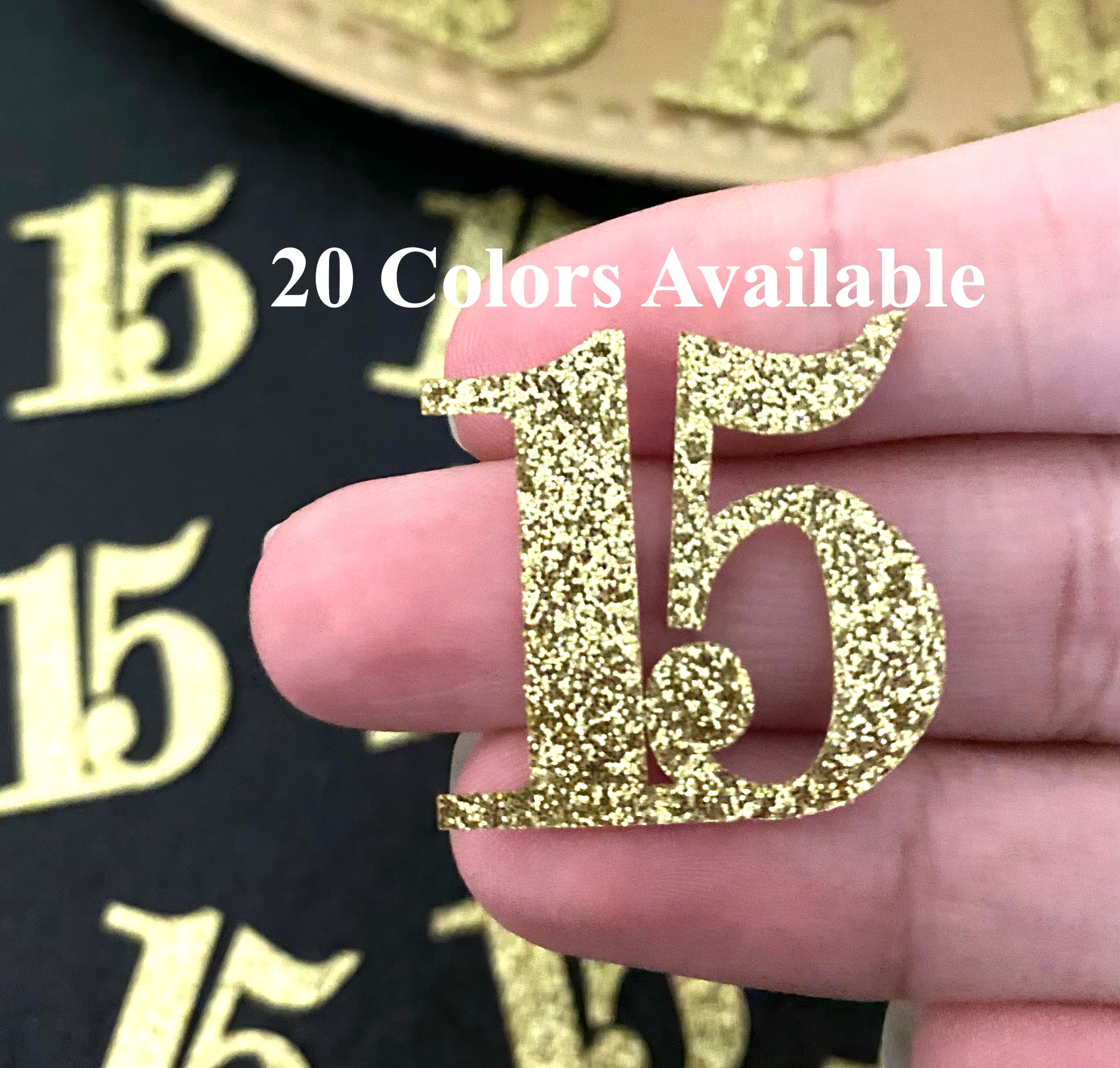 Gold Glitter Letter & Number Stickers Set, Scrapbooking Craft