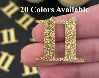 11th Birthday confetti  (1 inch ) number 11 Glitter Confetti Party Decorations number 11 confetti age 11 (20 COLORS AVAILABLE)