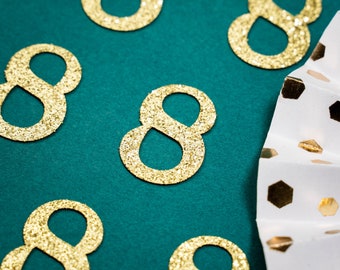8th Birthday Confetti   Party Favors 8th Anniversary Decorations Party Decorations Number 8 Number Cutout   ( 20 Colors Available )