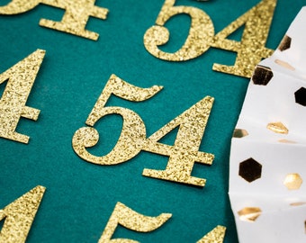 54th Birthday Confetti   Party Favors 54th Anniversary Decorations Party Decorations Number 54 Number Cutout   (20 Colors Available)