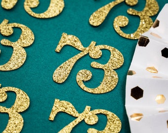 73rd Birthday Confetti   Party Favors 73rd Anniversary Decorations Party Decorations Number 73 Number Cutout   (20 Colors Available)