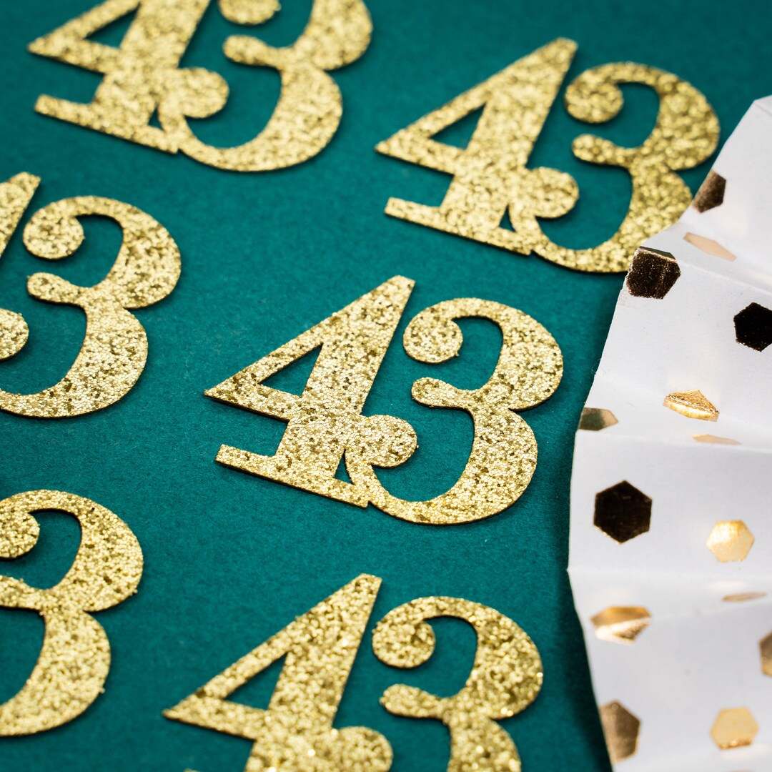 43rd Birthday Confetti Party Favors 43rd Anniversary Decorations Party ...