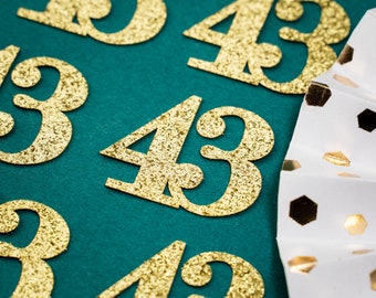 43rd Birthday Confetti   Party Favors 43rd Anniversary Decorations Party Decorations Number 43 Number Cutout   (20 Colors Available)