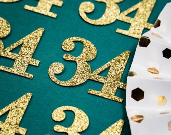 34th Birthday Confetti   Party Favors 34th Anniversary Decorations Party Decorations Number 34 Number Cutout   (20 Colors Available)