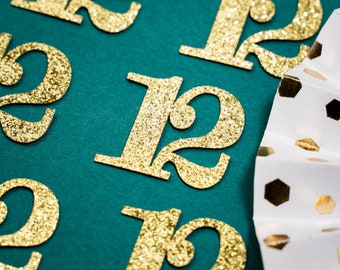 12th Birthday Confetti   Party Favors 12th Anniversary Decorations Party Decorations Number 12 Number Cutout   (20 Colors Available)