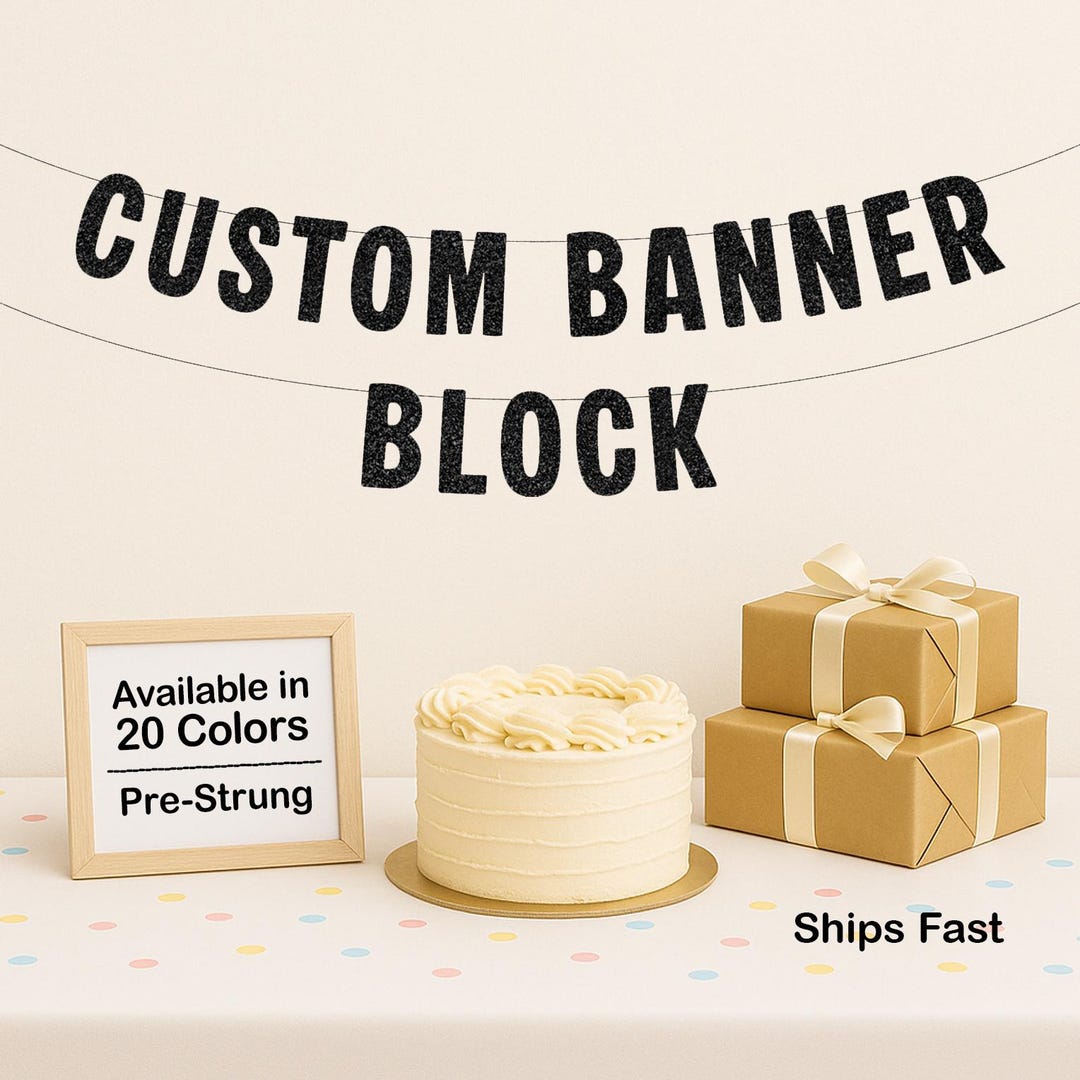 Custom Banner BLOCK Style – Personalized Banner Wedding Banner, Custom ...