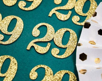 29th Birthday Confetti   Party Favors 29th Anniversary Decorations Party Decorations Number 29 Number Cutout   (20 Colors Available)