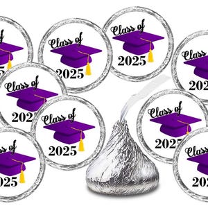 Class of 2025 Graduation Decorations (SET of 216 ) Stickers Class Reunion Favors Labels (candy not included) Graduation Party Decorations