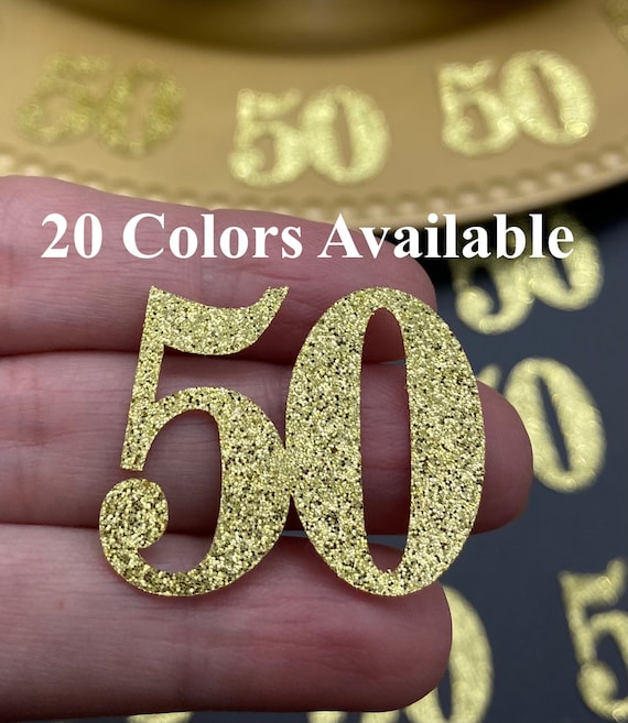 Konfetti '50 Gold XL' – 6er Pack Mit Glitzernden Streudeko-Stücken Für Geburtstagsfeiern