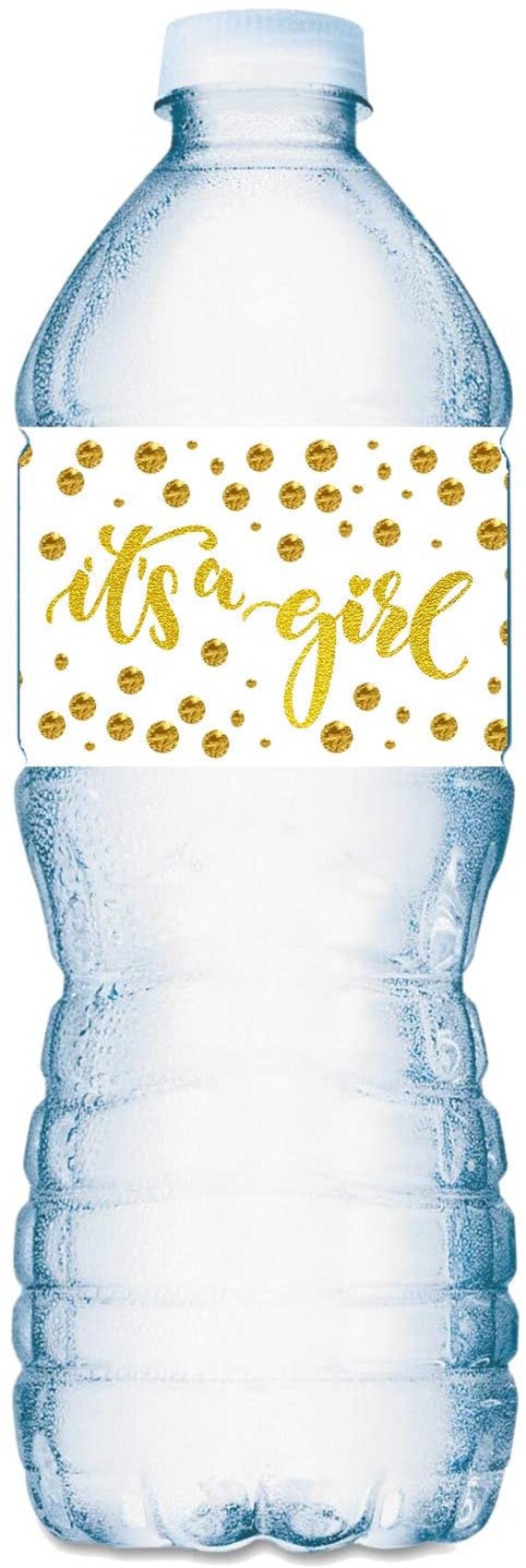 20 Gold Oh Baby It's a Girl Oh Baby Water Bottle Labels