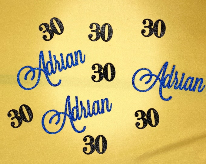 Featured listing image: Personalized Name and Age Confetti - Custom Party Decor