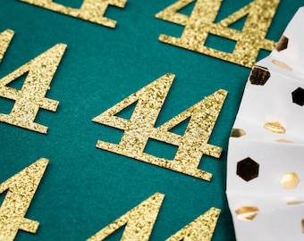 44th Birthday Confetti   Party Favors 44th Anniversary Decorations Party Decorations Number 44 Number Cutout   (20 Colors Available)