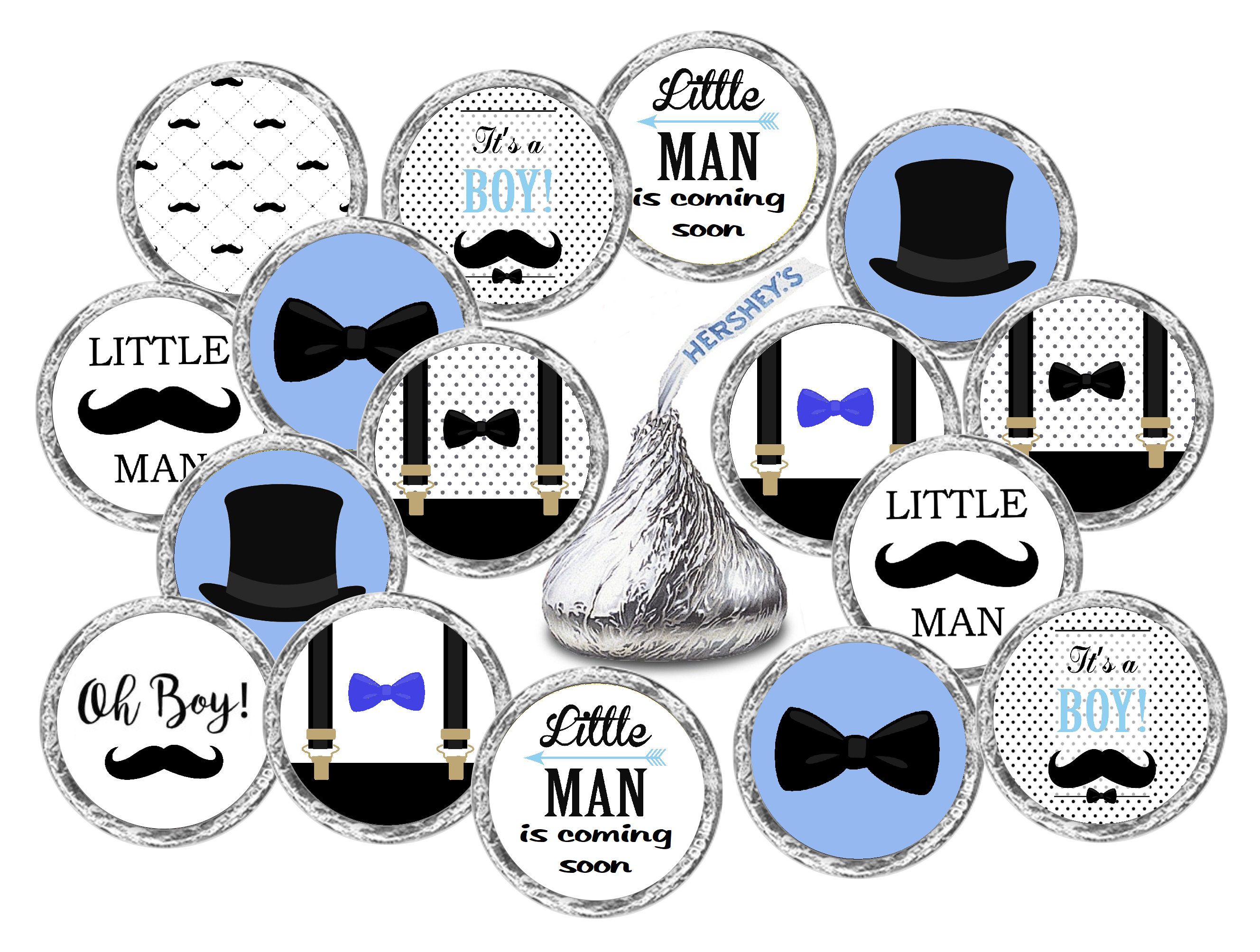 Hershey Kiss 324 Personalized Baby Shower Labels Candy Favors/ Envelope Seal 