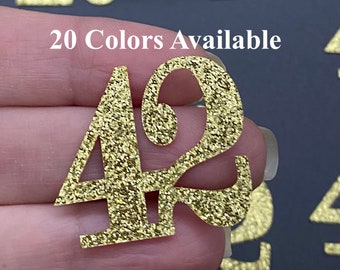 42nd Birthday confetti  (1 inch) Adult Party Glitter Birthday Party Decorations number confetti age 42 birthday party decorations