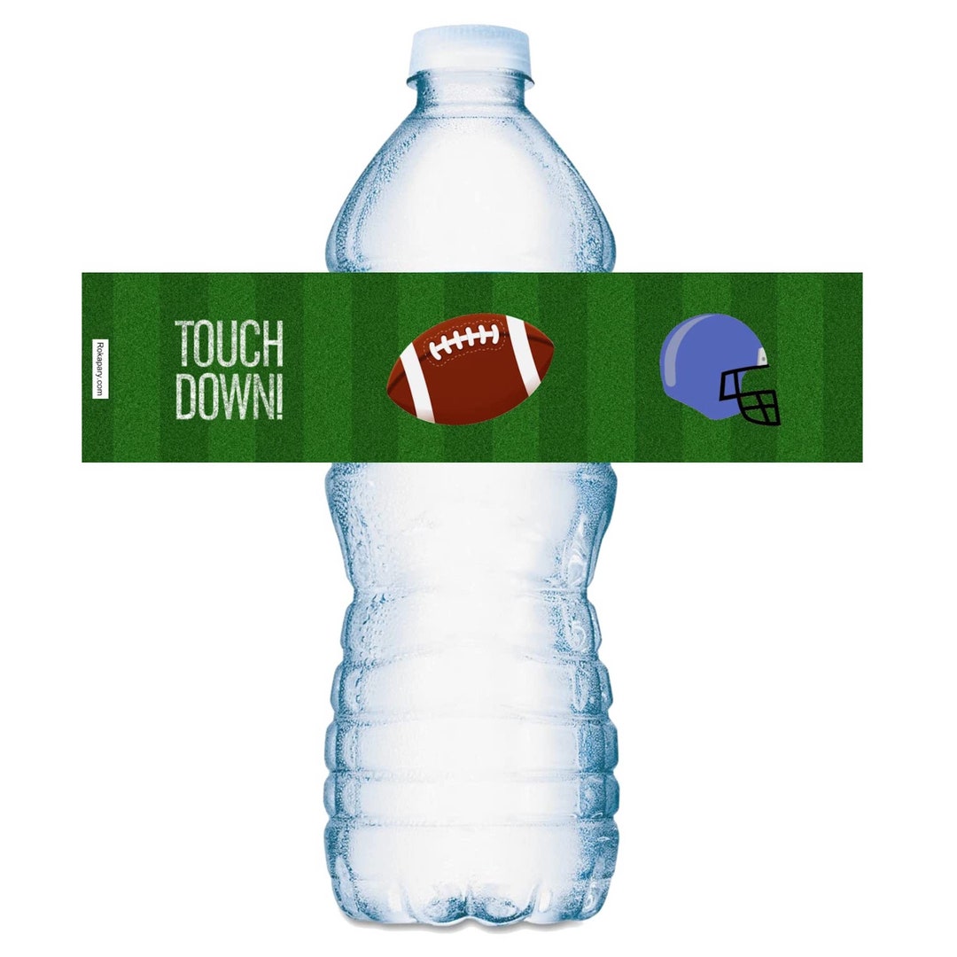 20 Sports Football Water Bottle Labels Waterproof Water Bottle Wrapper