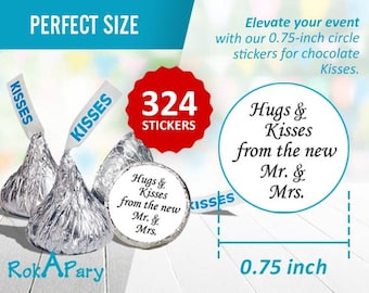 Set of 324 Stickers – 0.75" Candy Favor Labels for Wedding Favors Perfect for Parties & Showers – Fun, Easy Decoration – Candy Not Included