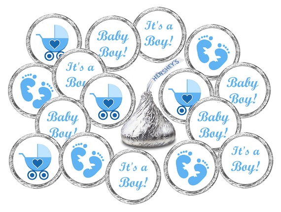 324 Blue Its a Boy Baby Shower Favors Stickers for Baby Shower or