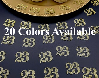 23rd Birthday confetti  (1 inch ) number 23rd Glitter Confetti Party Decorations number 23 confetti age 23 (20 COLORS AVAILABLE)