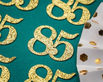 85th Birthday Confetti   Party Favors 85th Anniversary Decorations Party Decorations Number 85 Number Cutout   (20 Colors Available)
