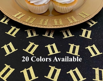 11th Birthday confetti  (1 inch ) number 11 Glitter Confetti Party Decorations number 11 confetti age 11 (20 COLORS AVAILABLE)