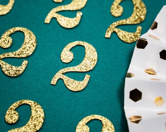 2nd Birthday Confetti   Party Favors 2nd Anniversary Decorations Party Decorations Number 2 Number Cutout   ( 20 Colors Available )
